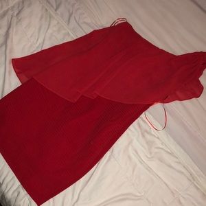 🔥NWT GIANNI BINI One should red fitted dresses